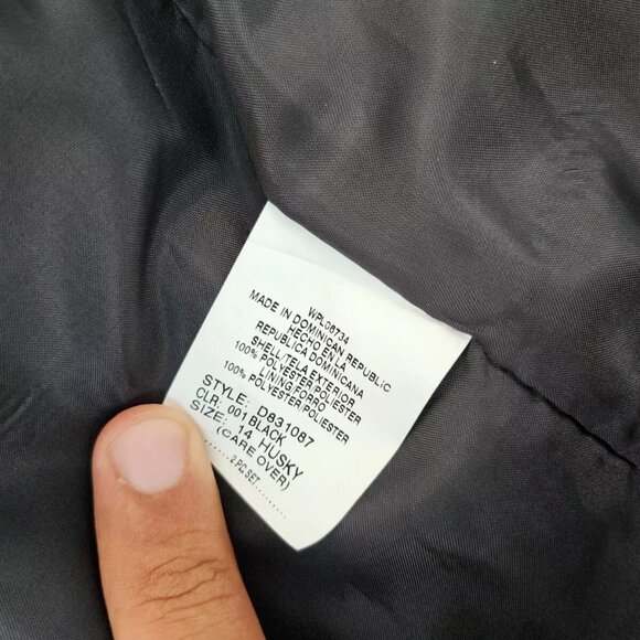 Dockers Kids Blazer Black Sport Coat Jacket Size 14 Husky - Picture 10 of 11